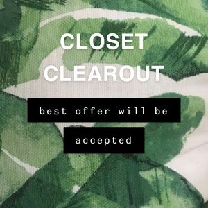 Clearing the closet!